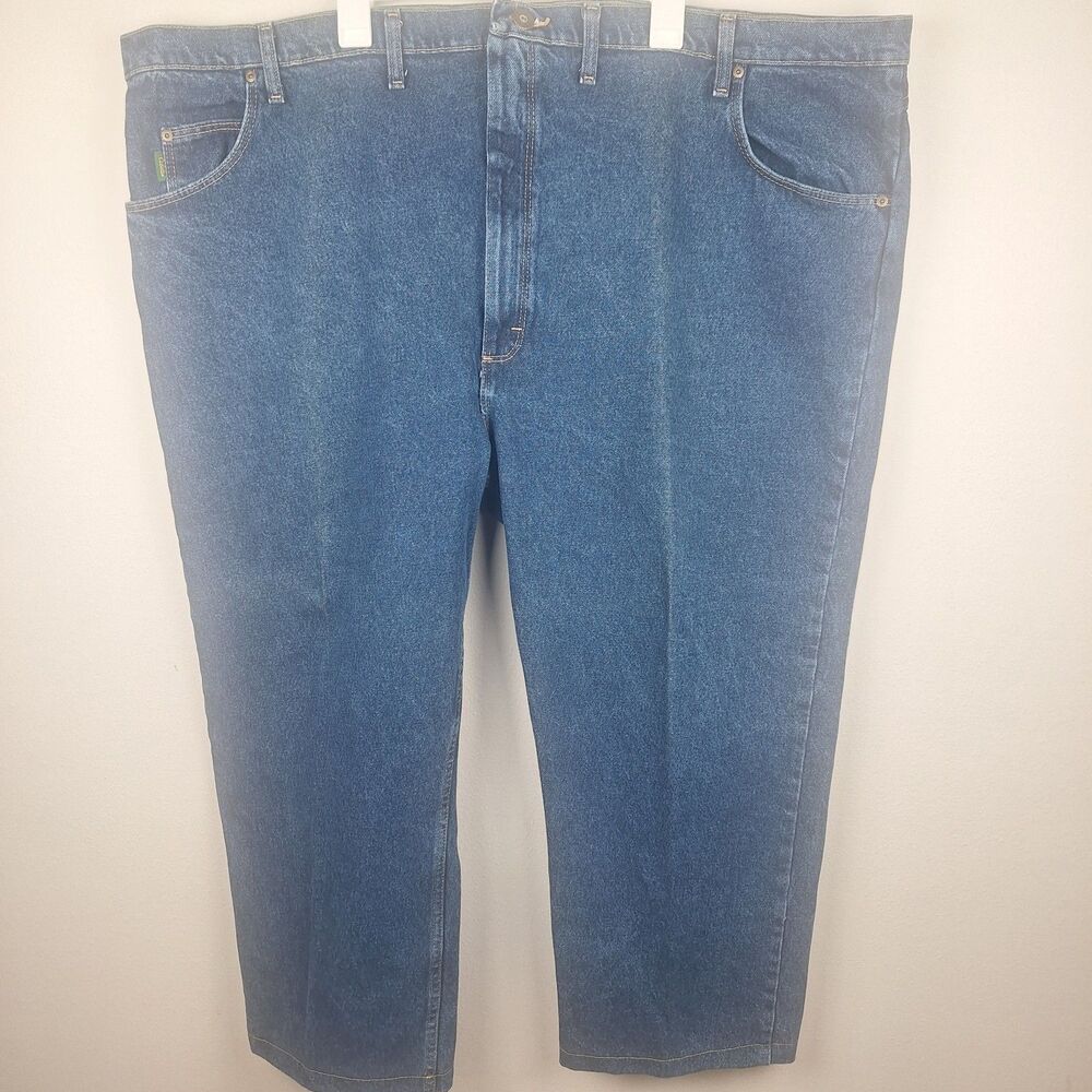 Cabela's Mens 52x29 Dark Wash Denim Jeans Relaxed Fit 100% Cotton Workwear
